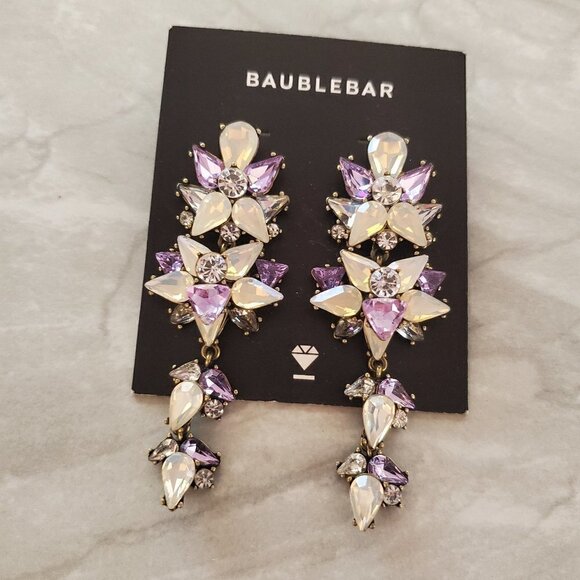 BaubleBar Jewelry - ✨ NEW Baublebar Iridescent Rhinestones Crystals Pave Drop Dangle Statement ✨